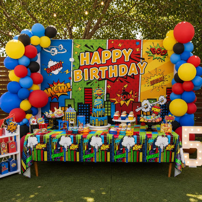 Blue Orchards Science Table Covers (Pack of 3) - 54"x108" XL - Science Birthday Party Decorations, Chemistry Party, Laboratory Theme Table Cloth