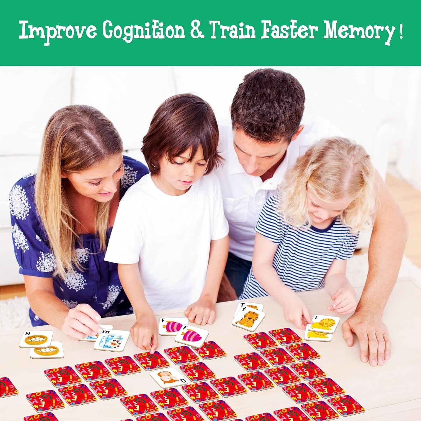 Memory Matching Game, 72 PCS Sight Words Matching Cards for Kids, 36 Pairs Memory Cards, Educational Toy for Children to Learn Sight Words 5+ Years Old