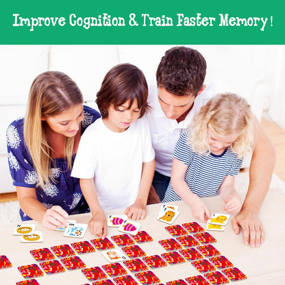Memory Matching Game, 72 PCS Sight Words Matching Cards for Kids, 36 Pairs Memory Cards, Educational Toy for Children to Learn Sight Words 5+ Years Old