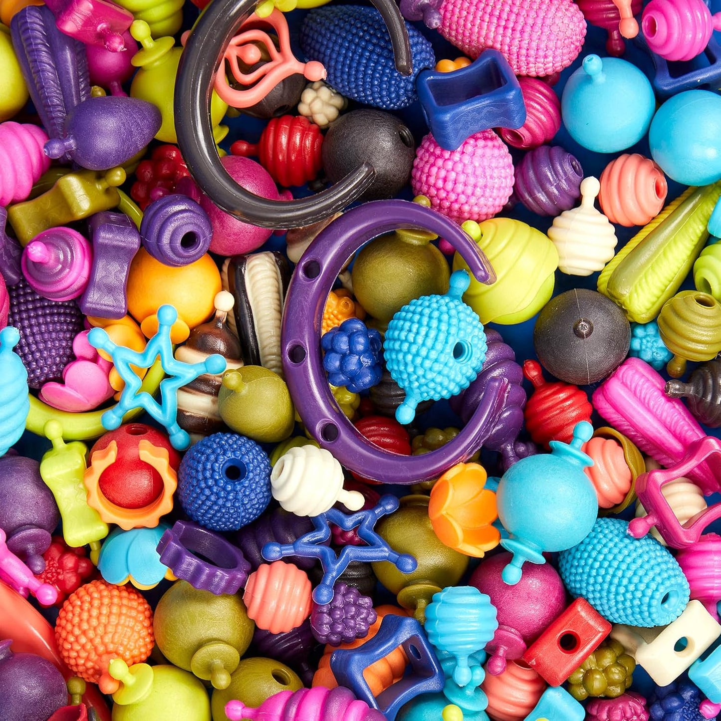 B. toys – Pop Arty! 150 Pieces – Jewlery Making Kit – Creative Pop Snap Bead Set for Kids – DIY Craft Jewelry Making Kit – Necklaces, Rings, Bracelets – 4+ Years
