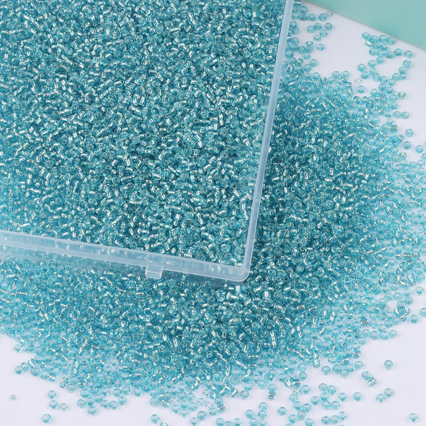 10100 Pcs Size 11/0 Glass Seed Beads, 2 mm Dark Green Small Mini Spacer Loose Pony Beads for Jewelry Making and DIY Crafts - Colors B