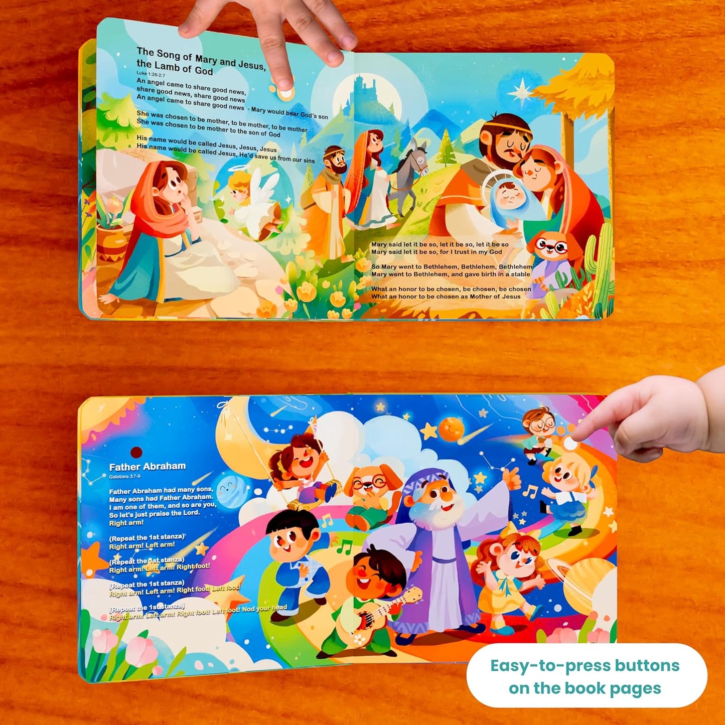 GO GO Bible Story Songs: 10 Toddler Songs, Christian Toys for Toddlers 3-5, Sound Books for Toddlers 1-3