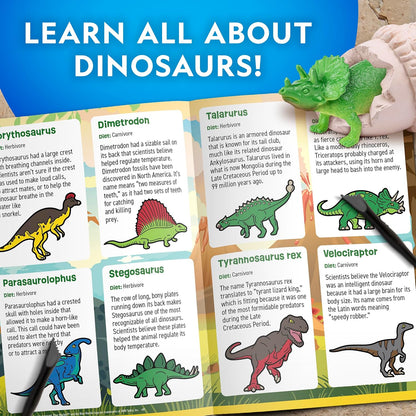 National Geographic Dinosaur Dig Kit - 12 Dino Shaped Dig Bricks with Dinosaur Figures Inside & Excavation Tool Sets, Egg Hunt or Dig Party Activity, Great STEM Toy for Boys & Girls
