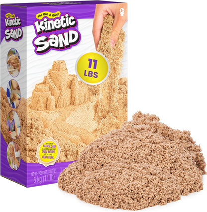 Kinetic Sand, 3.25lbs Beach Play Sand, Amazon Exclusive, Moldable Sensory Toys for Kids, Resealable Bag (Packaging May Vary), for Ages 3 and up