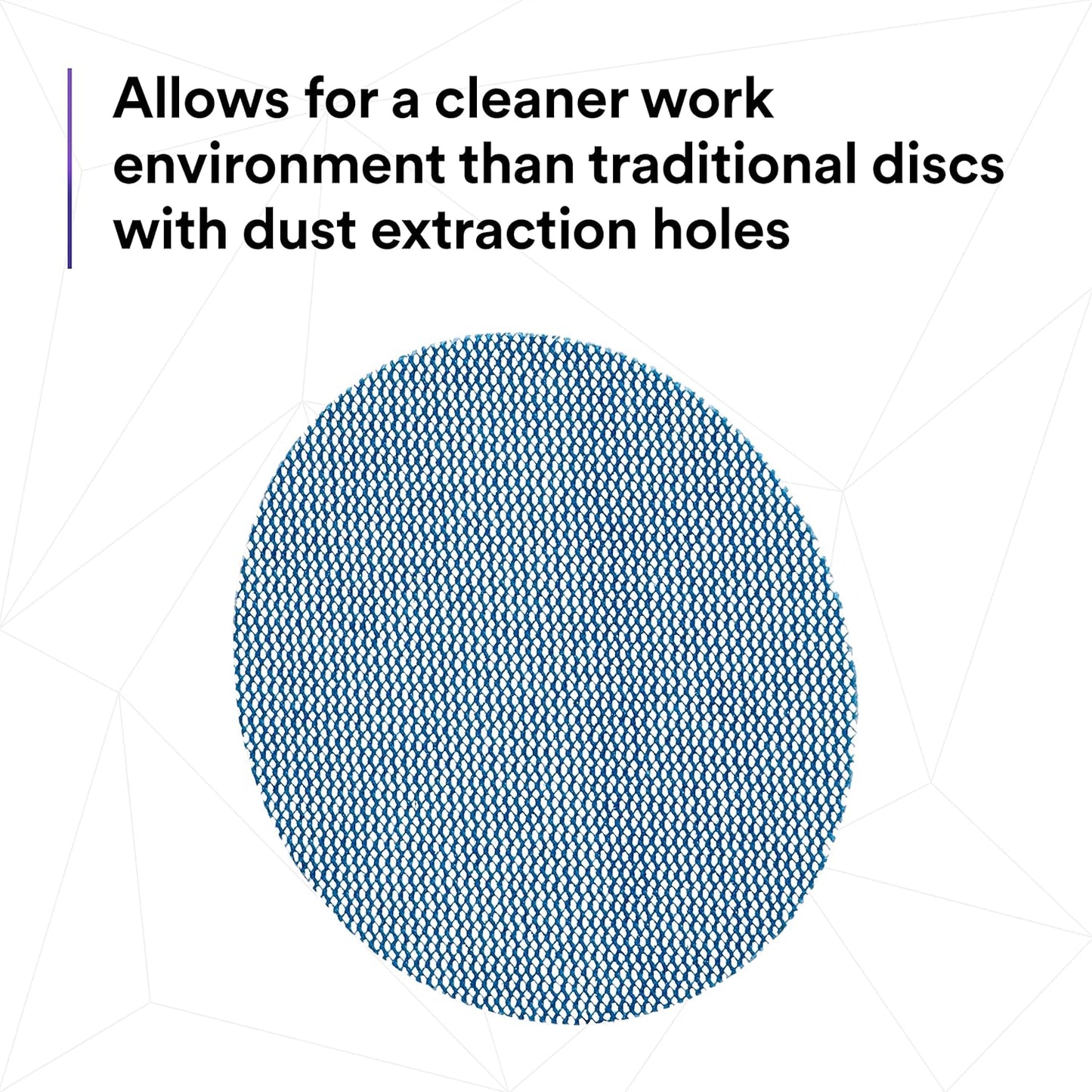3M Xtract Net Disc 310W, 320+, 8 in, Die 800L, Pack of 50 Hook and Loop Sanding Discs, Virtually Dust-Free, Value Option for Metal, Wood, Composites, Stock Removal, and Fine Finishing