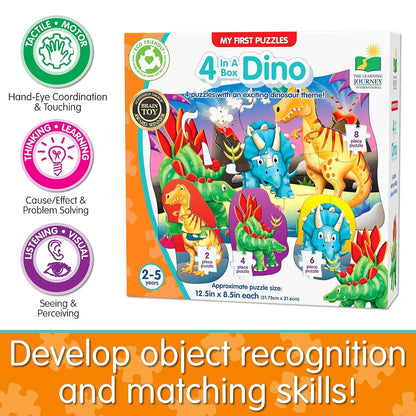 The Learning Journey: My First Puzzle Sets 4-In-A-Box Farm – Farm-Themed Puzzle Sets - Educational Toddler Toys & Activities for Children Ages 2-5