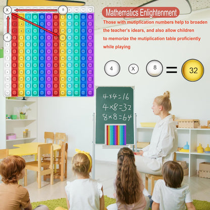 COOVA Math Games for Kids - Math Flash Cards - Interactive Practice Kit Pop It Practice with Addition, Subtraction, Multiplication & Division - Ideal for Learning and Skill Building.