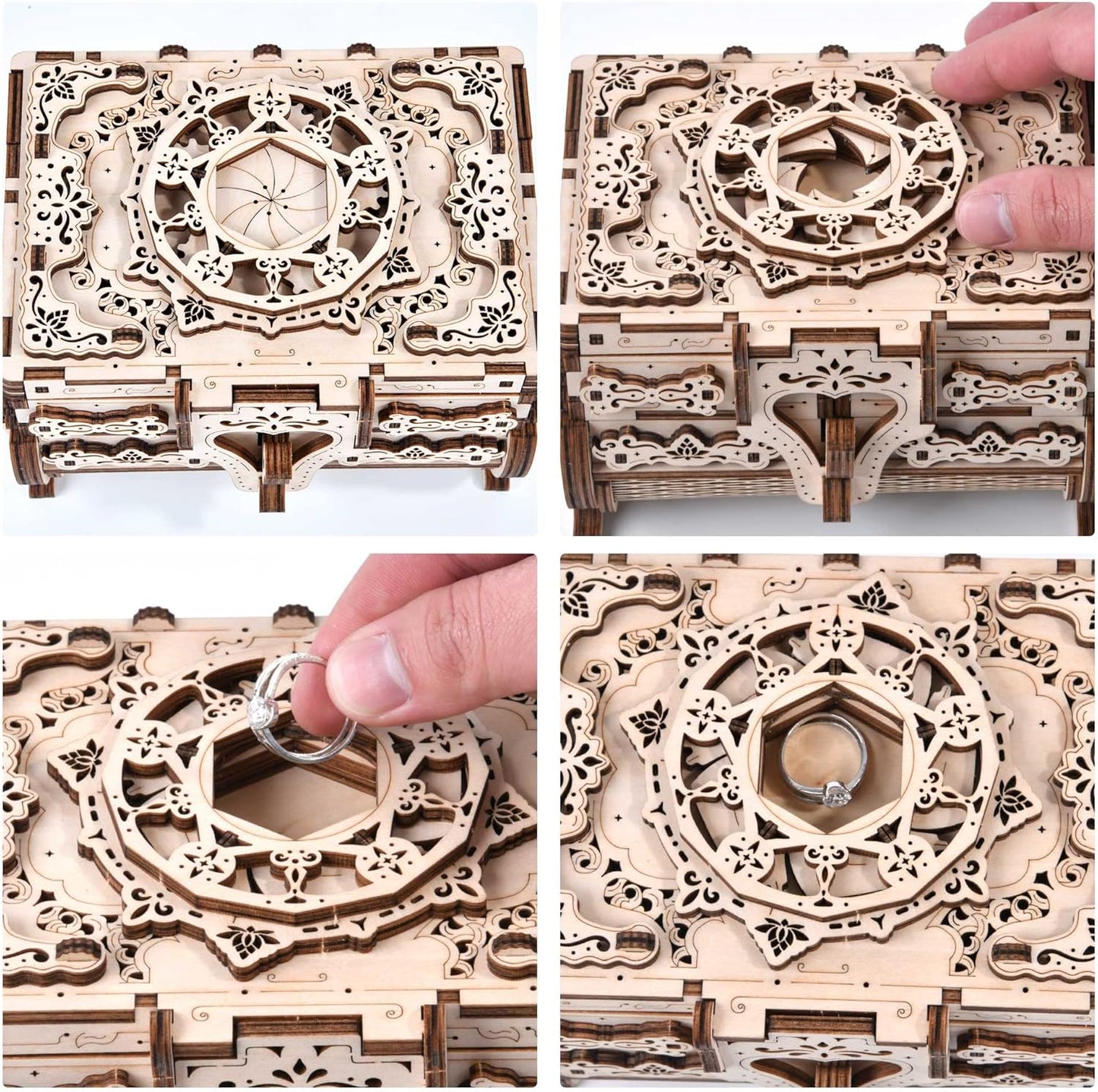 3D Wooden Puzzles Marble Run Chain Kit, Wood Creative Mechanical Puzzles Assembly Model Building Kits to Build for Adults & Kids, DIY Wooden Puzzle Hobbies Toys for Adults &Teens Gifts
