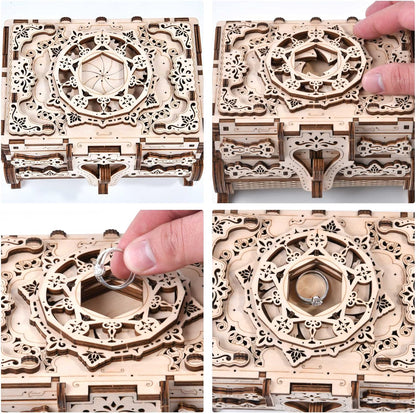 3D Wooden Puzzles Marble Run Chain Kit, Wood Creative Mechanical Puzzles Assembly Model Building Kits to Build for Adults & Kids, DIY Wooden Puzzle Hobbies Toys for Adults &Teens Gifts