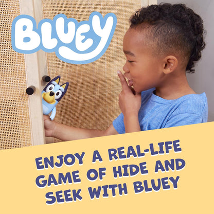 Bluey Game Hide and Seek Figure, Articulated, Musical Kids Figurines with Dance Mode, Interactive Play Toddler Figurine Toys for Ages 3+