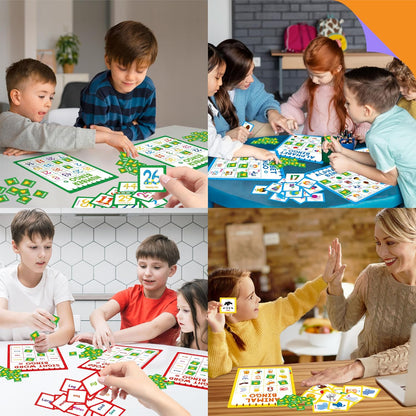 Sight Word Bingo Game, 144 Sight Words Learn to Read Level 1 & Level 2 Bingo Board Game Dolch's & Fry's Words Lists for Kindergarten and Preschool, Grade 1st, 2nd, Kids 4-8 (Up to 25 Players)
