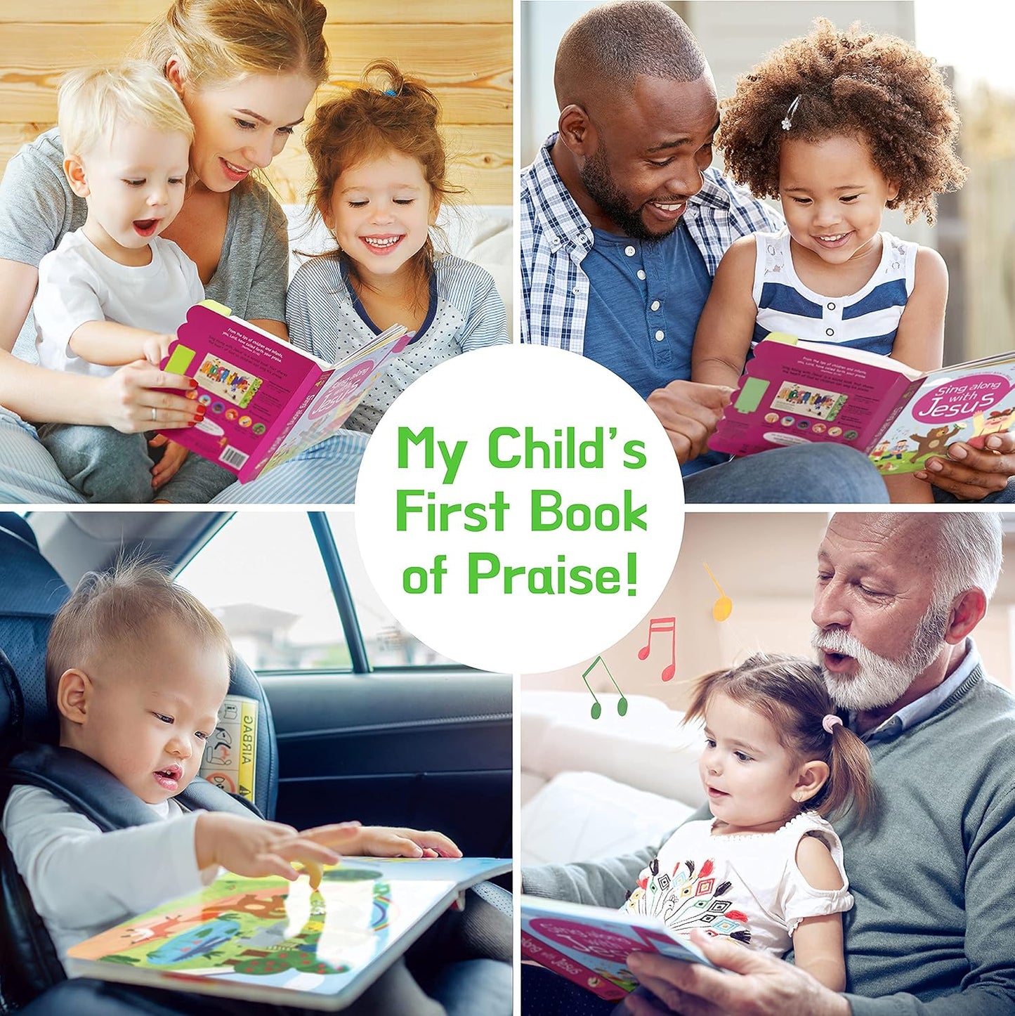 Dance with Jesus Christian Sound Books for Kids - 6 Bible Songs for Toddlers – Christian Gifts for Kids - Baby Bible for Baptism, Christening, Dedication Gifts, Sunday School, Preschool Homeschool