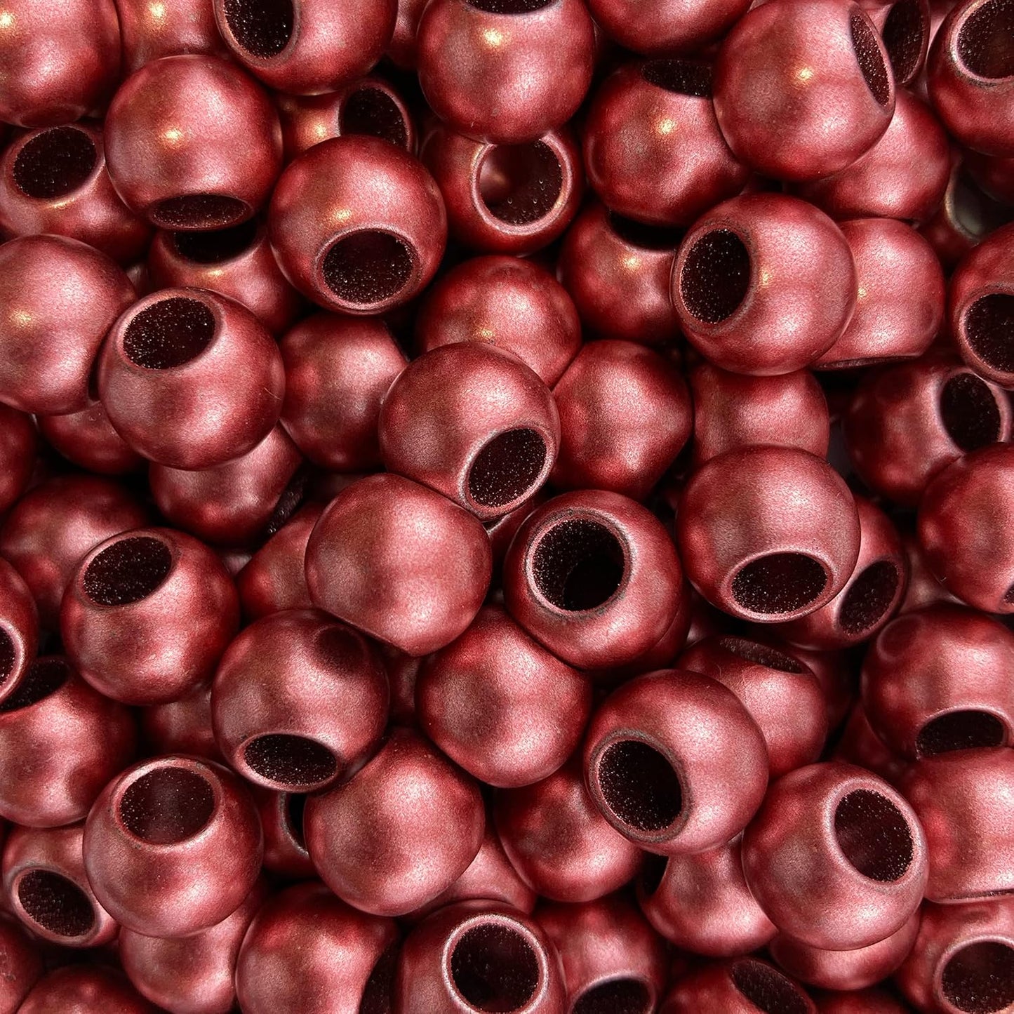 300 Acrylic Large Hole Beads for Crafts and for Hair 10mm x 12mm Acrylic Barrel Beads with 5.7mm Large Hole, Glossy Primary Assortment