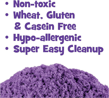 Kinetic Sand, The Original Moldable Sensory Play Sand Toys for Kids, Purple, 2 lb. Resealable Bag, Ages 3+