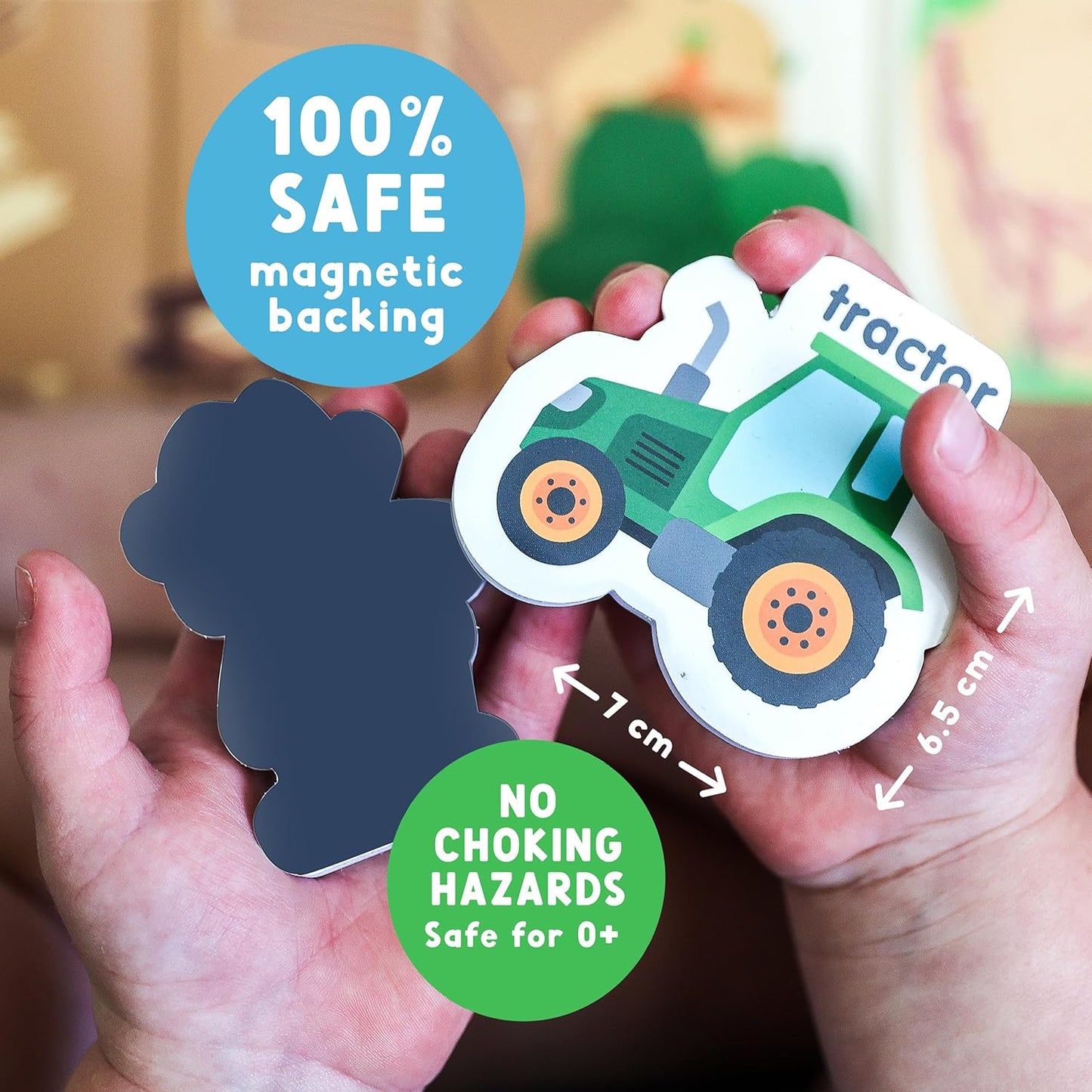 Curious Columbus Vehicles Fridge Magnets for Toddlers 1-3 Year Olds| Large Foam Refrigerator Magnets for Kids Baby and 3-5 Years Old | Magnetic ABC Learning | Educational Toys Babies to Preschool
