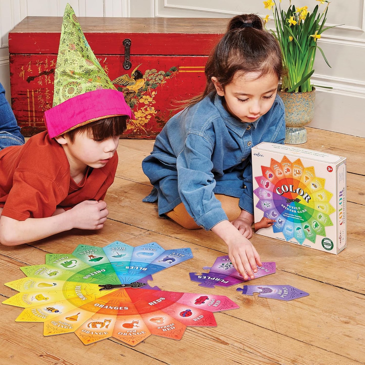 eeBoo Build a Robot Spinner Game - Award Winning Number Matching Robot Building Game, Screen-Free Fun for 2-4 Players, Kids Ages 3 and up