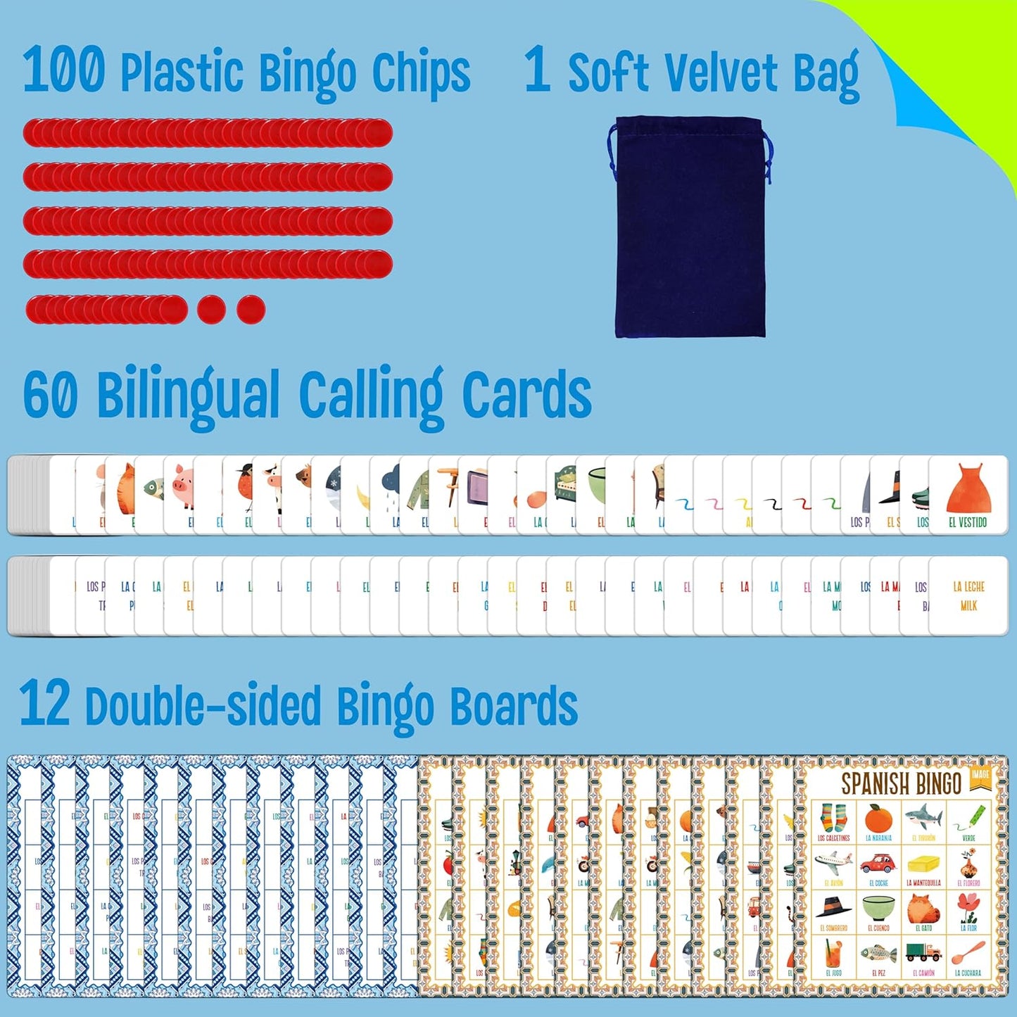 SpriteGru Multiplication & Division Bingo Game, 480 Math Problems, 2 Educational Math Board Game for Kindergarten and Preschool Kids 4-8, Perfect for Classroom & At Home (Up to 25 Players)