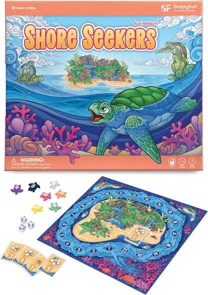 SimplyFun Arctic Riders - Educational & Fun Math Games for Kids - Practice Upper Level Addition & Subtraction Skills for Kids 7 & Up - 2 to 4 Players