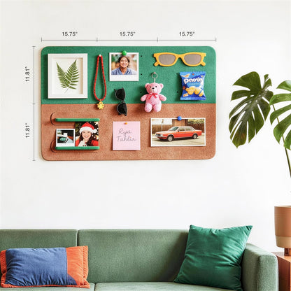 6 Pack Felt Bulletin Board Set, 11.8"x15.7" Wall-Mounted Pin Board, Cork Board Alternative with 2 Mini Insert Panels, Vision Board for Photo Display, Kids Wall Decor for Nursery, Classroom
