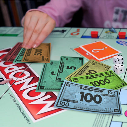 Queensell Play Money Suitable for Monopoly Board Game – 480 pcs of 60 Each Bill Denomination – Double Sides Printing Paper Money for Pretend Play Cashier - 480 pcs