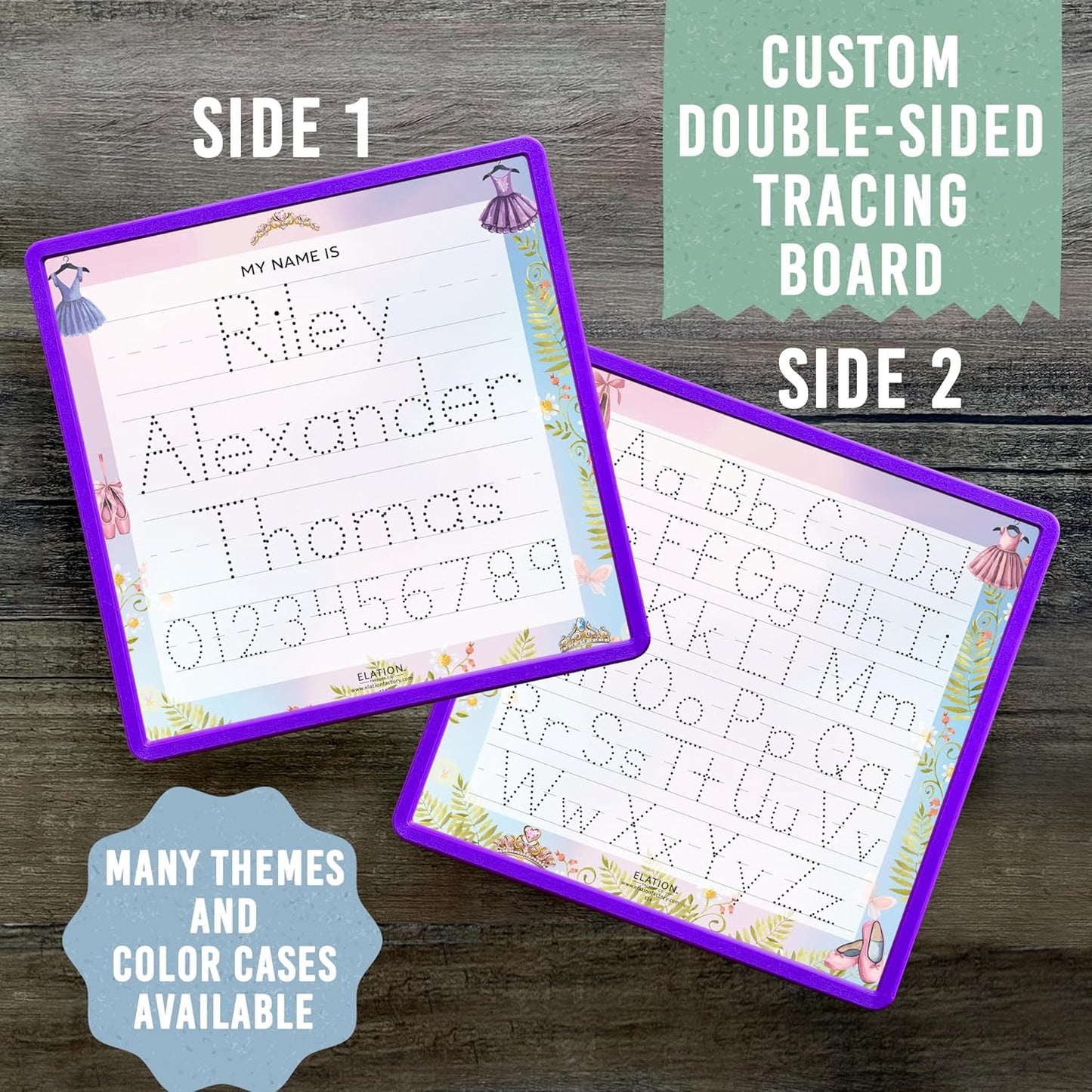 Kid's Name Tracing Board | Dry Erase Letter Tracing | Reusable Writing Practice Board | Personalized | Ballet Theme