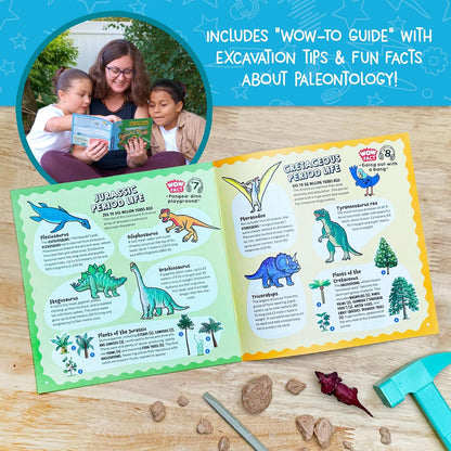 Wow in the World Dino DIG & Diorama | 10 Dig-Out Plaster Dinosaur Eggs, Prehistoric DIY Diorama, Companion Audio Content, Bonus Reusable Science Tool, STEM Toy for Kids 4+ by Thames & Kosmos