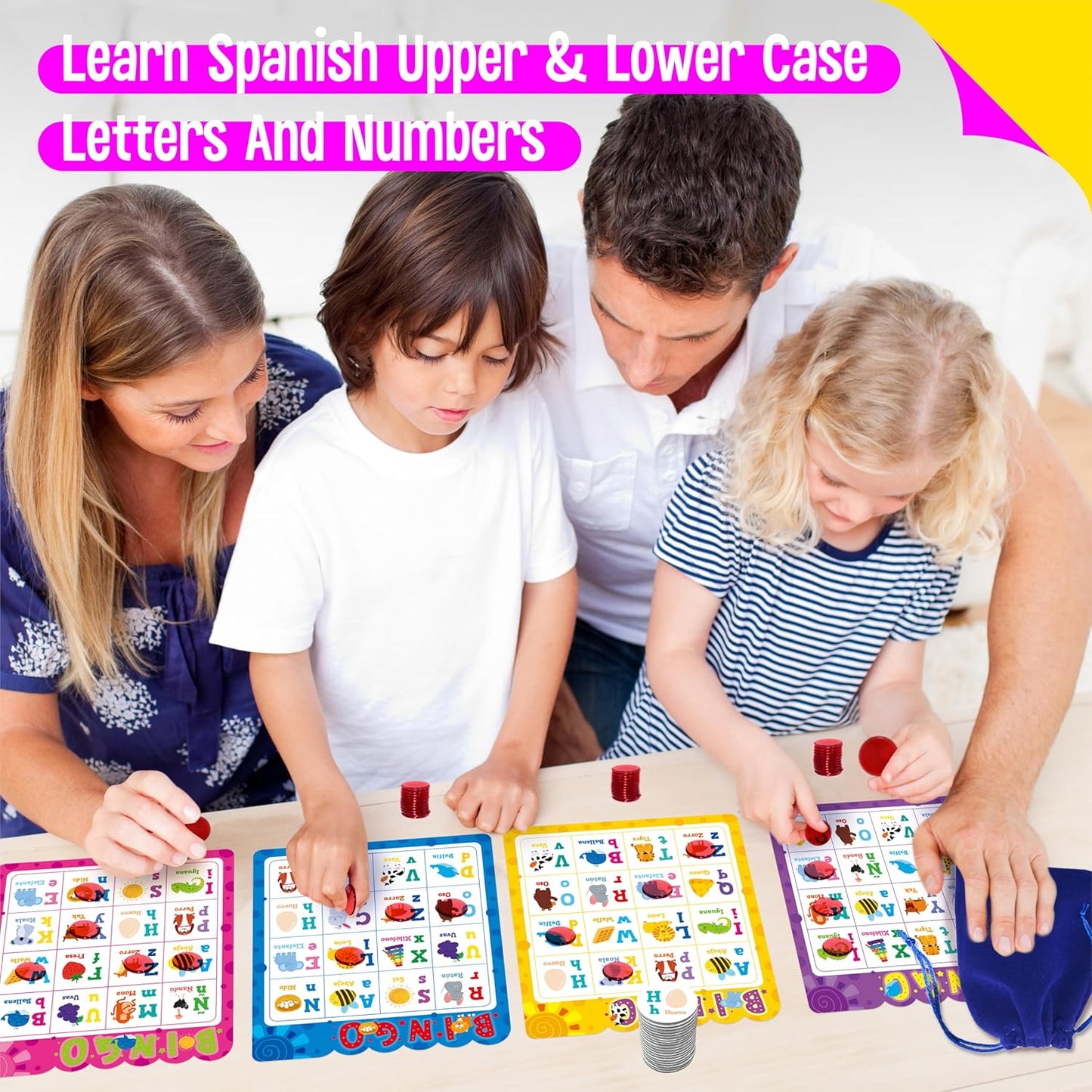 SpriteGru Multiplication & Division Bingo Game, 480 Math Problems, 2 Educational Math Board Game for Kindergarten and Preschool Kids 4-8, Perfect for Classroom & At Home (Up to 25 Players)