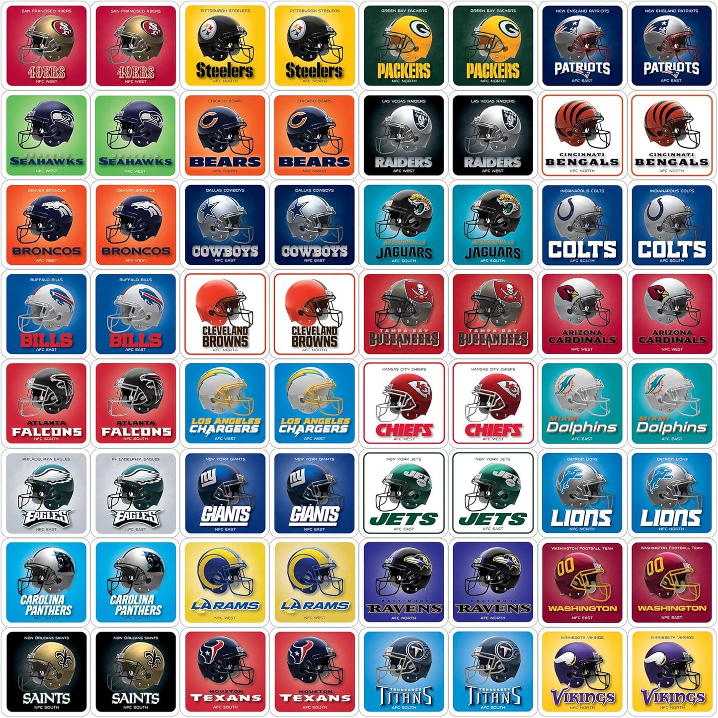MasterPieces Sports Games - NFL Matching Game - Game for Kids and Family - Laugh and Learn