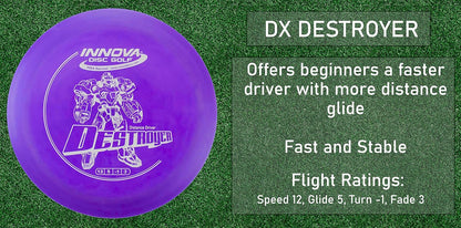 Innova Disc Golf Starter Set –Colors May Vary 160-180g – Includes Putter, Mid Range, 2X Fairway Drivers, Distance Driver, Mini Marker Beginner Disc Golf Set