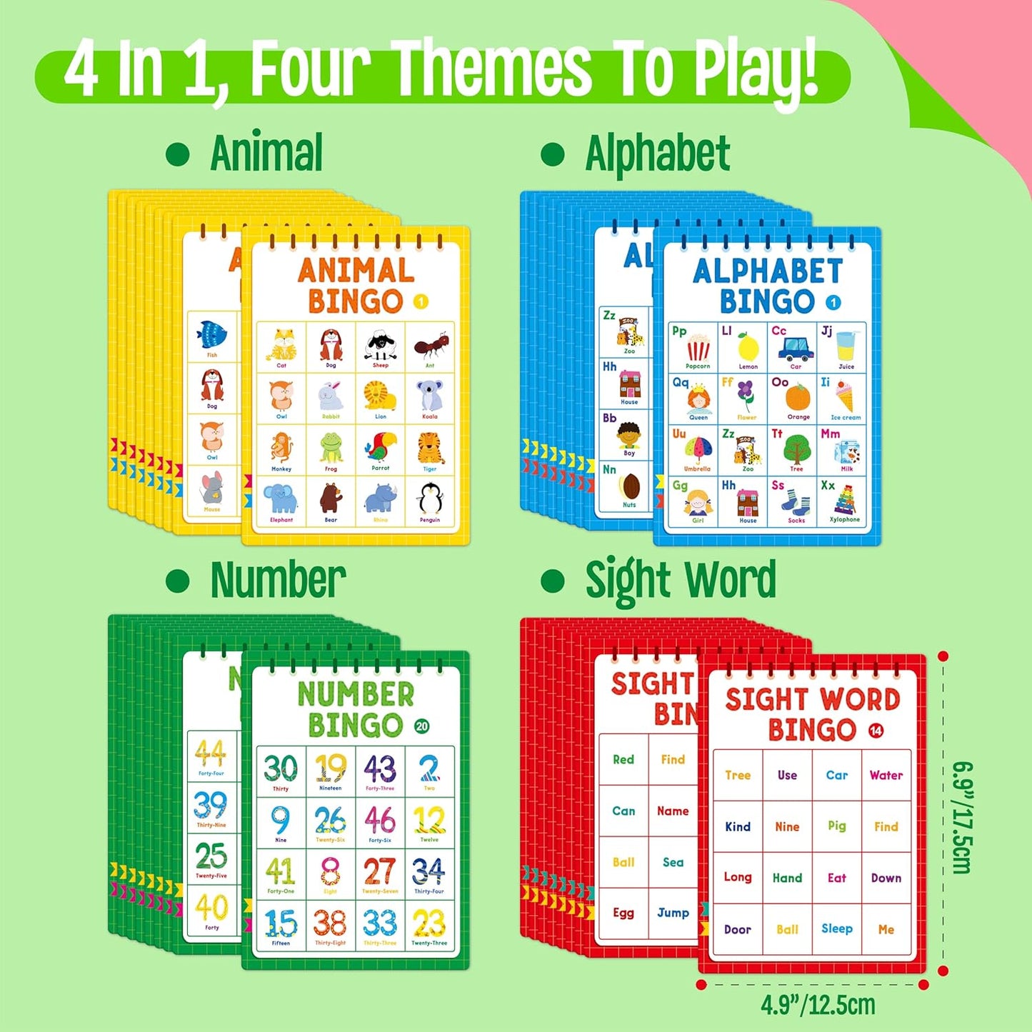 Sight Word Bingo Game, 144 Sight Words Learn to Read Level 1 & Level 2 Bingo Board Game Dolch's & Fry's Words Lists for Kindergarten and Preschool, Grade 1st, 2nd, Kids 4-8 (Up to 25 Players)