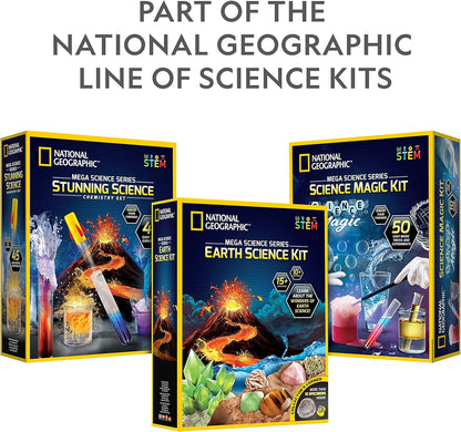 National Geographic Earth Science Kit – 100+ Science Experiments & Activities for Kids, Crystal Growing, Volcano Science Kit, Rock Collection, STEM Project Toy for Boys & Girls (Amazon Exclusive)