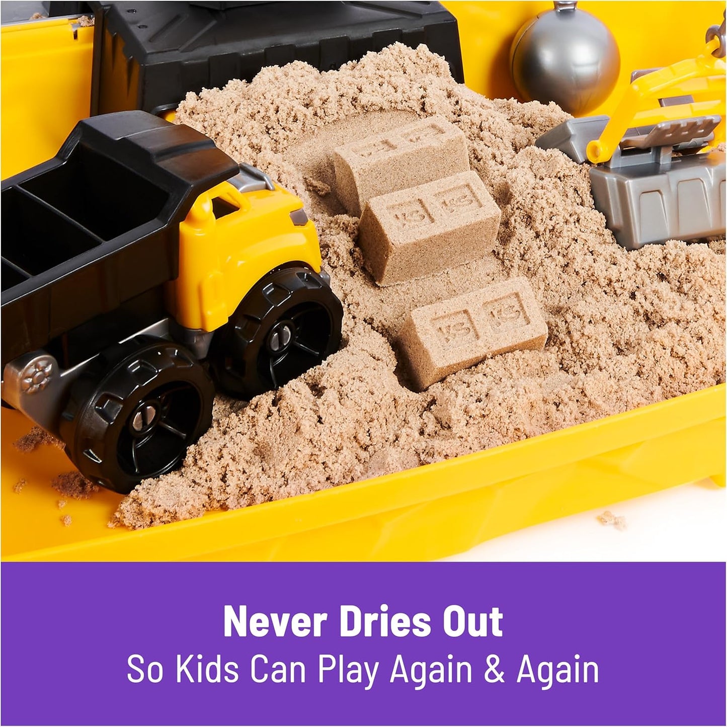 Kinetic Sand, Dig N' Demolish Playset with 1lb Play Sand & Toy Truck, Sensory Toys for Kids Ages 5 and up