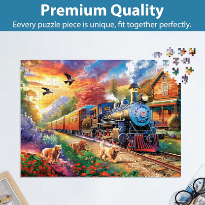 Jigsaw Puzzles for Adults 500 Pieces, Country Life Puzzle Interlock Perfectly Letter on Back No Dust, Challenging Puzzle Home Decor Birthday Party Gift Toy for Men Women Olders Seniors (21 x 15 in)