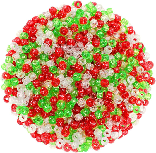UPINS 1200 Pcs Colored Shaped Pony Beads -Large Perforated Assorted Heart Flower Star Butterfly Beads for Pipe Cleaners Friendship Bracelets Necklace for Classroom Crafts Screen-Free Fun for Kids