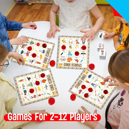 SpriteGru Multiplication & Division Bingo Game, 480 Math Problems, 2 Educational Math Board Game for Kindergarten and Preschool Kids 4-8, Perfect for Classroom & At Home (Up to 25 Players)