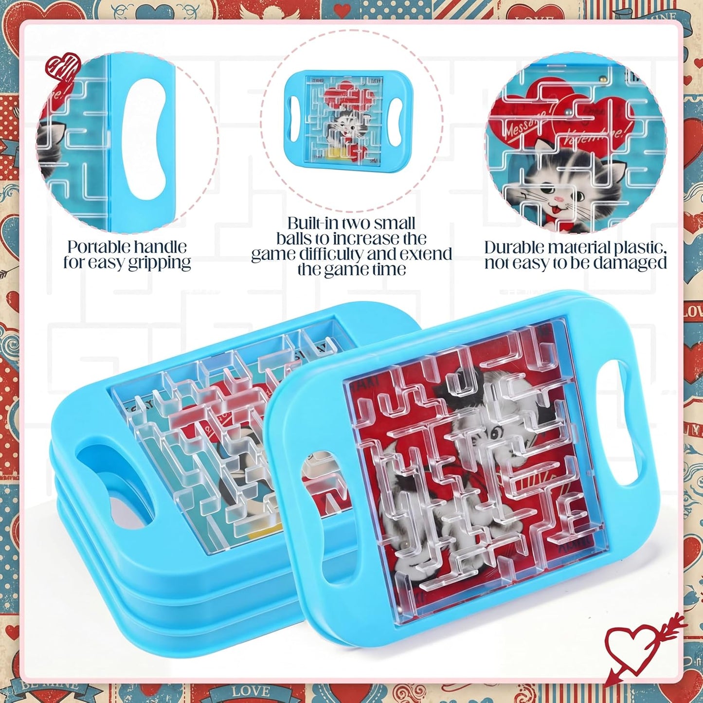 JellyArch 24 Pcs Maze Puzzle Cube Bulk Maze Game Puzzle Educational Cube Handheld Brain Teaser Puzzles Escape Room Party Favor Graduation Classroom Exchange Gift for Students Adult Teacher(Classical)