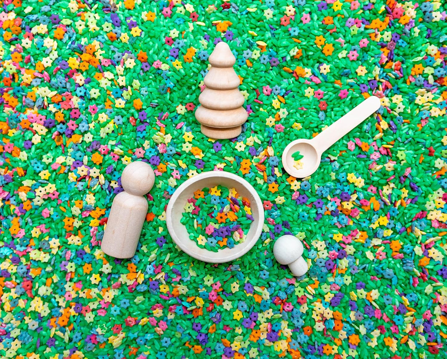 Sensory Rice, Sensory Bin Filler, Sensory Filler, Sensory Bins, 4th of July Toys, Sensory Bin Tools, Sensory Table Filler (4th of July Sensory Rice, 4 Cups)