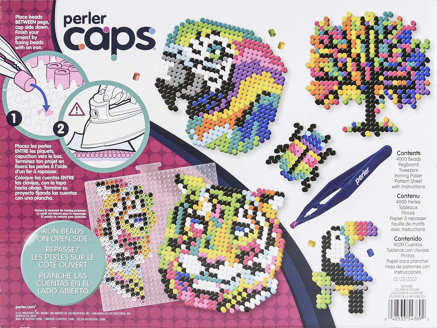 Perler Colors of Nature Deluxe Box Caps Beads Kit, 4000pcs