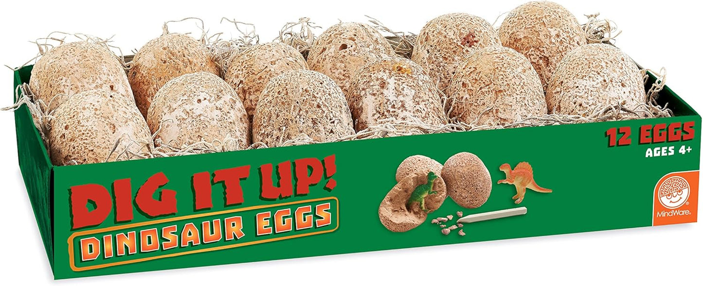 MindWare Dig It Up! Dinosaur Eggs and Mineral Stones Set of 2 Dig Kits