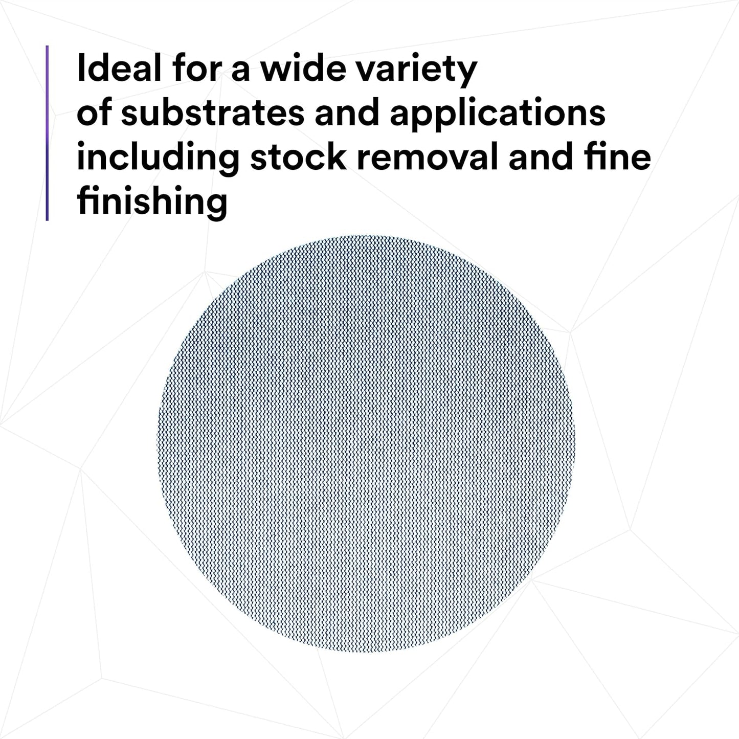 3M Xtract Net Disc 310W, 320+, 8 in, Die 800L, Pack of 50 Hook and Loop Sanding Discs, Virtually Dust-Free, Value Option for Metal, Wood, Composites, Stock Removal, and Fine Finishing