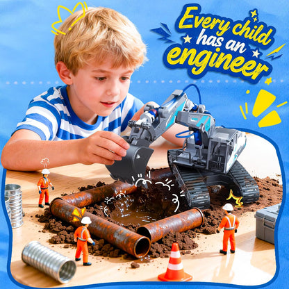 SMILESSKIDDO Science Kits for Kids Age 8-12 - 137 Pcs STEM Toys for Ages 8-13 with Hydraulic Grab, Teen Boys Gift Ideas Crane Toy, Teenage Engineering Kit Construction Vehicle Toys