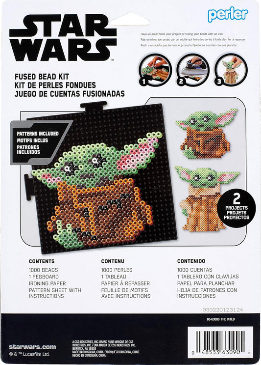 Perler 80-63090 The Mandalorian Baby Yoda Star Wars Fuse Bead Blister Kit, 1000pcs