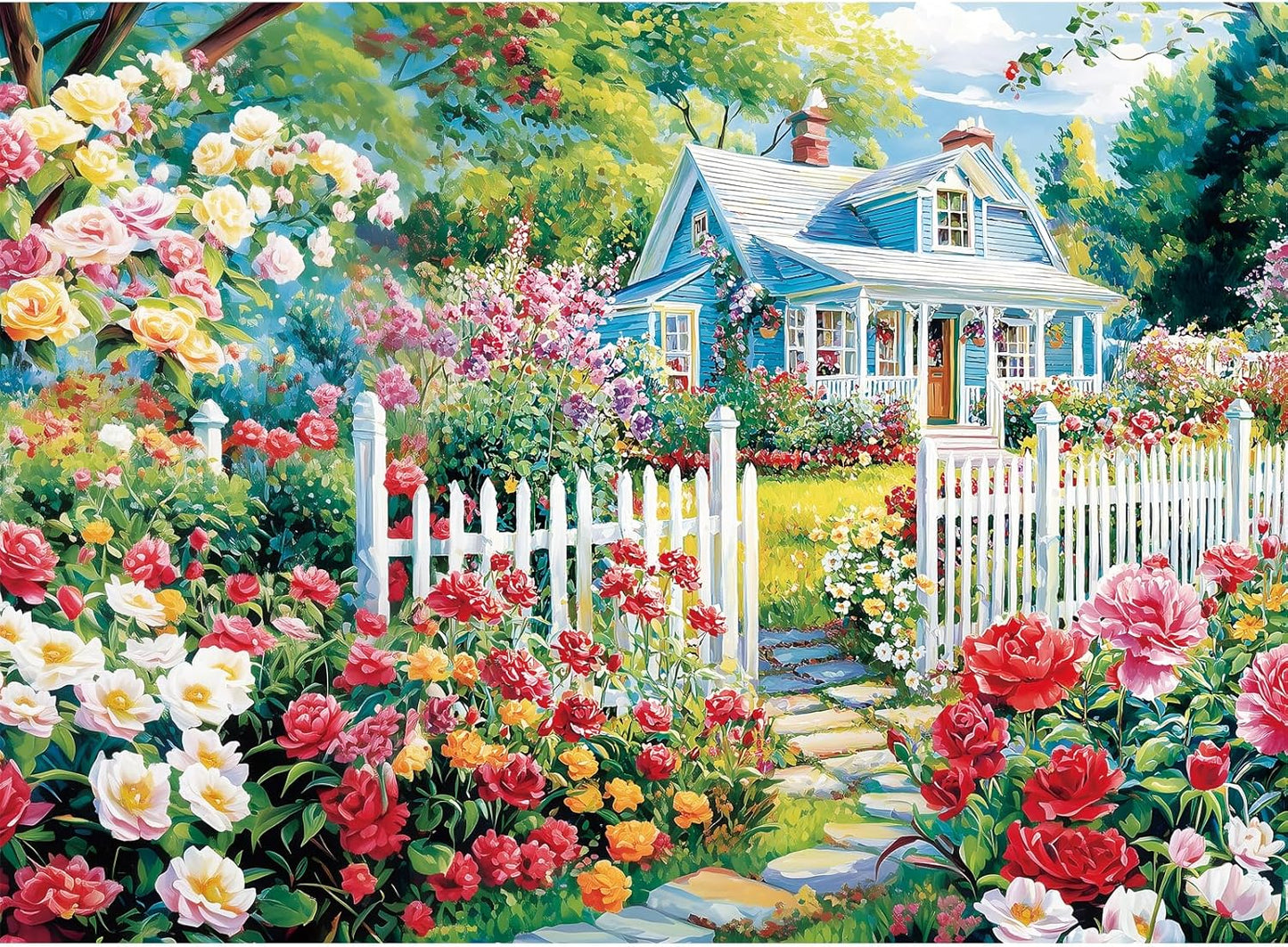300 Piece Puzzles for Adults,Beautiful Nature Landscape Puzzle for Adults Kids Seniors,Recycled Cardboard Unique House Puzzle 300 Piece,Challenging Family Game Great Gift for Family Friends,20.5x15 in