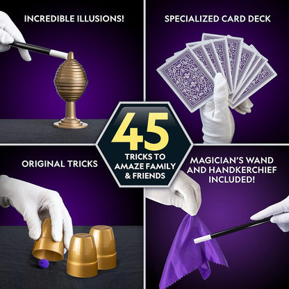 National Geographic Mega Magic Set - More Than 75 Magic Tricks for Kids to Perform with Steps, Video Instructions for Each Trick Provided by a Professional Magician (Amazon Exclusive)