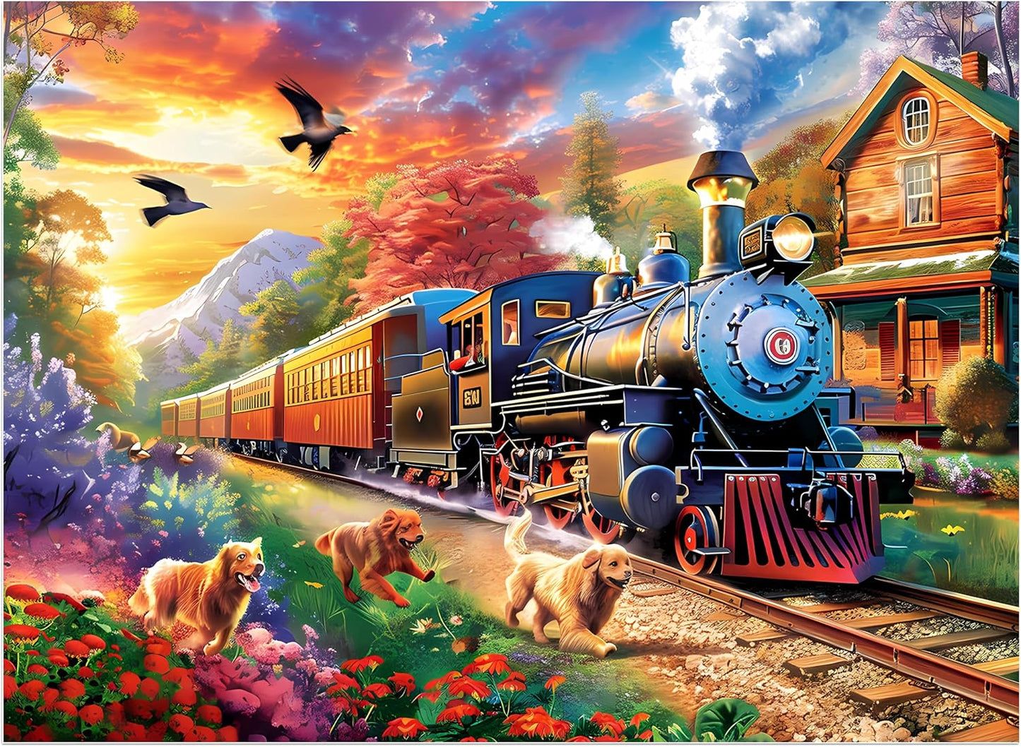 Jigsaw Puzzles for Adults 500 Pieces, Country Life Puzzle Interlock Perfectly Letter on Back No Dust, Challenging Puzzle Home Decor Birthday Party Gift Toy for Men Women Olders Seniors (21 x 15 in)