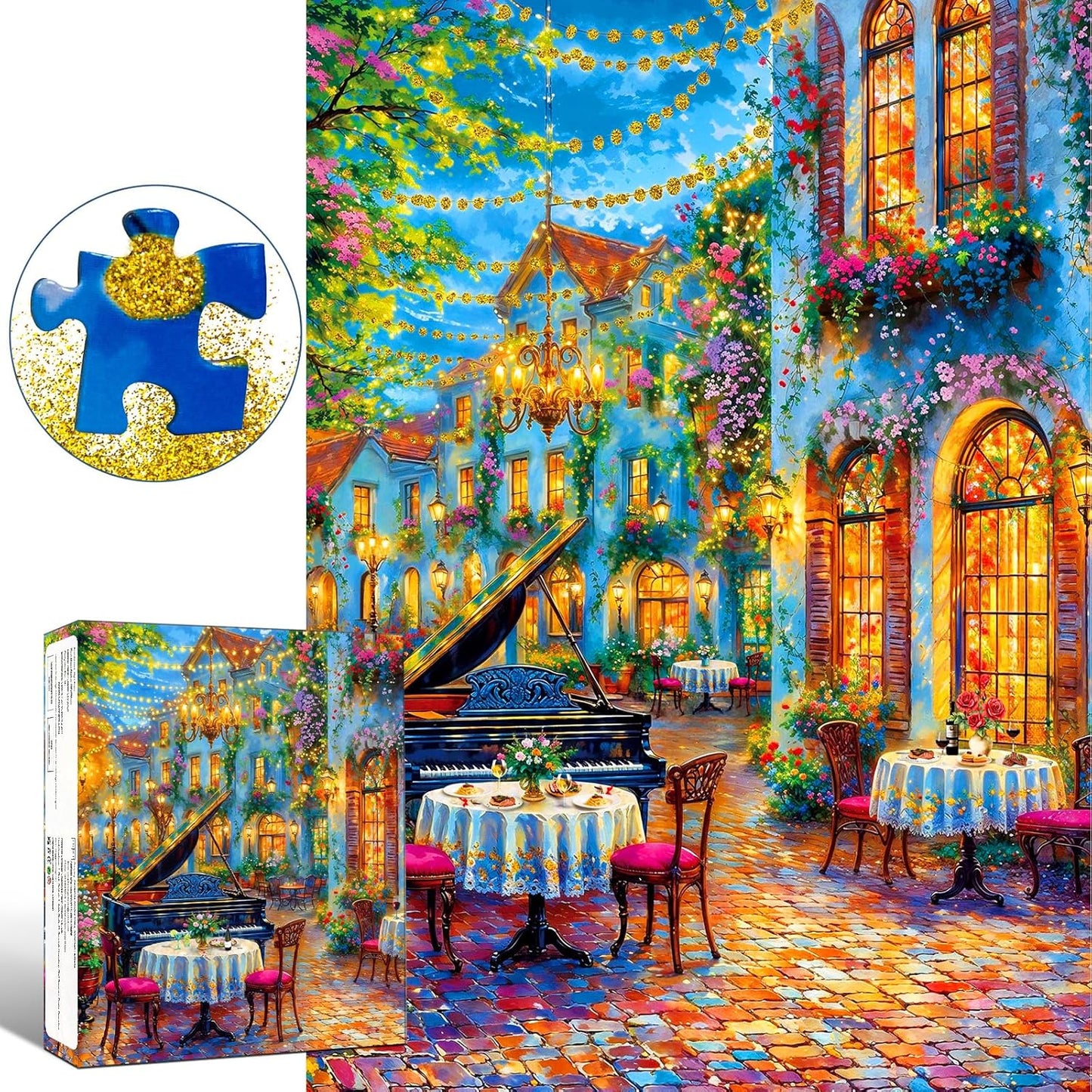 Puzzles for Adults 1000 Pieces,Seaview Campground Jigsaw Puzzle with 1:1 HD Poster, Perfect Interlocking No Dust, Stress Relief Ideal Gift for Family Games