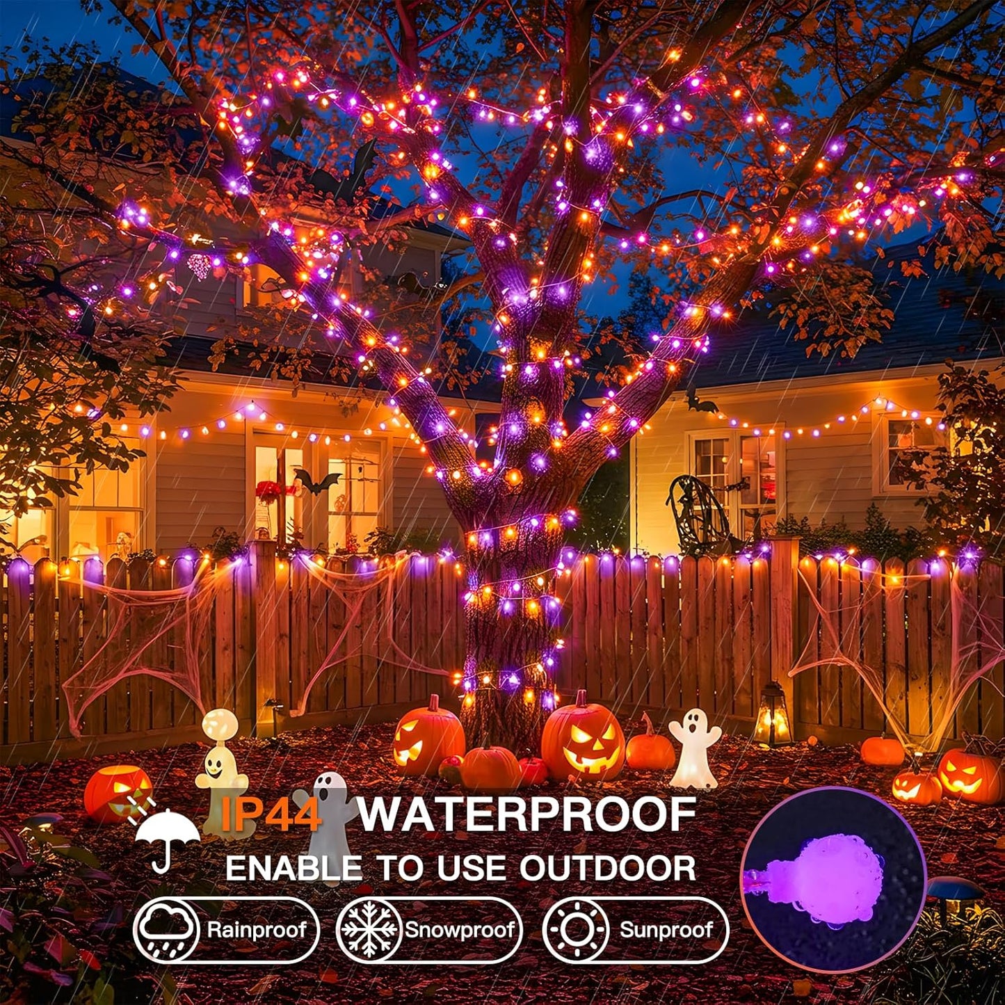 suddus String Lights for Bedroom, 66ft 200 Led Connectable Globe String Lights Indoor, Hanging Fairy Lights Plug in with Remote for Kids Room Dorm Classroom Outdoor Christmas Tree Decor, Warm White