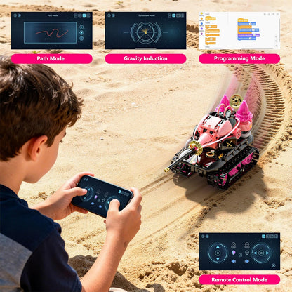 5in1 Robot Building Kits for Kids 6-12, APP & Remote Control STEM Robot Building Toys for Kids Science Learning, Technic Coding Tank Truck Stem Building Sets, Erector Set for Boys Girls Xmas Gifts