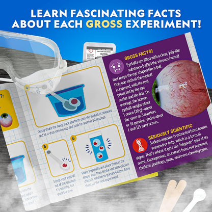 National Geographic Gross Science Kit - 45 Gross Science Experiments- Dissect a Brain, Make Slime, Creepy STEM Project for Boys and Girls, Birthday Gifts for Kids 8-12 (Amazon Exclusive)