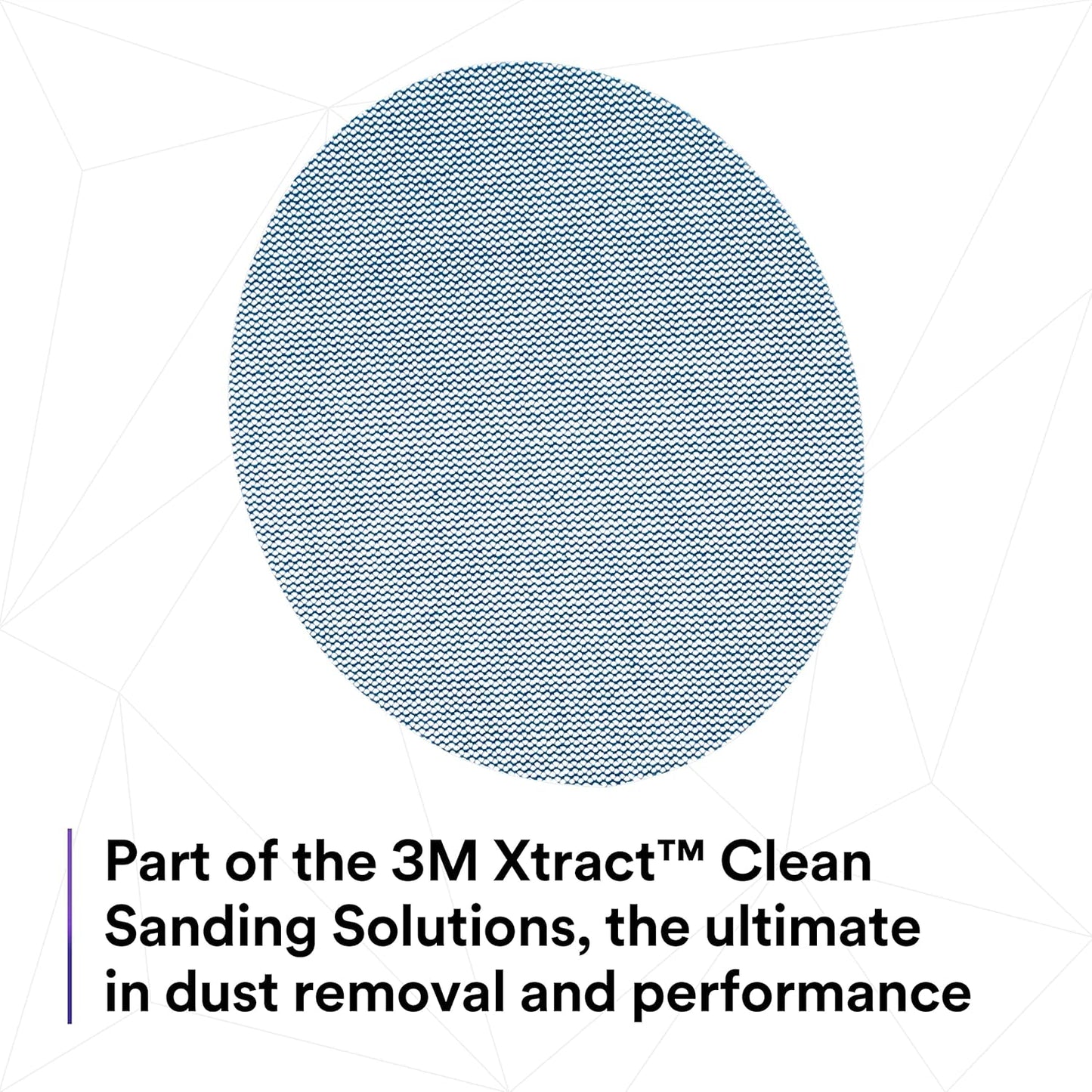 3M Xtract Net Disc 310W, 320+, 8 in, Die 800L, Pack of 50 Hook and Loop Sanding Discs, Virtually Dust-Free, Value Option for Metal, Wood, Composites, Stock Removal, and Fine Finishing